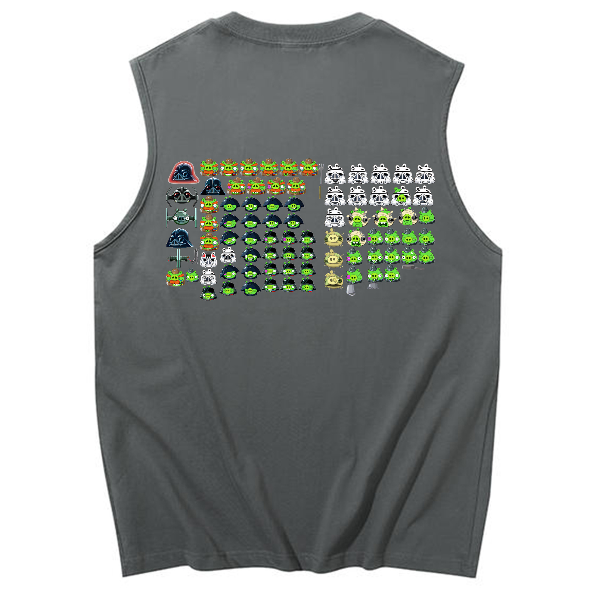 （画像用） Angry Birds アングリーバード コットン100％タンクトップ（背面プリント）